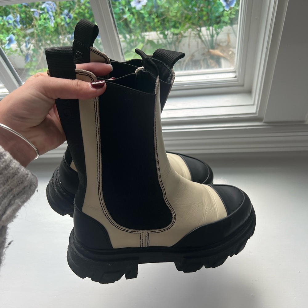 Ganni Leather Chelsea Boots